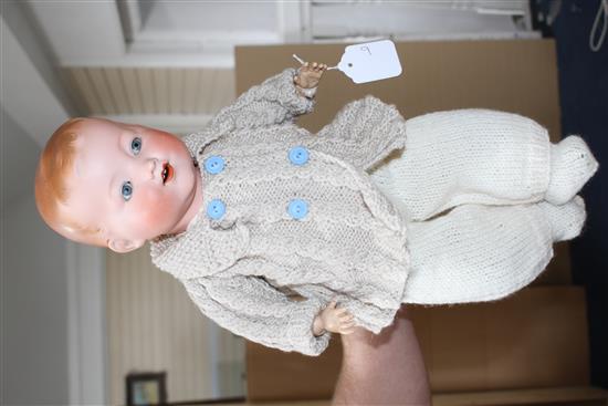 An AM 352 doll, soft body, 18in., and an AM Dream baby, 19in. (2)